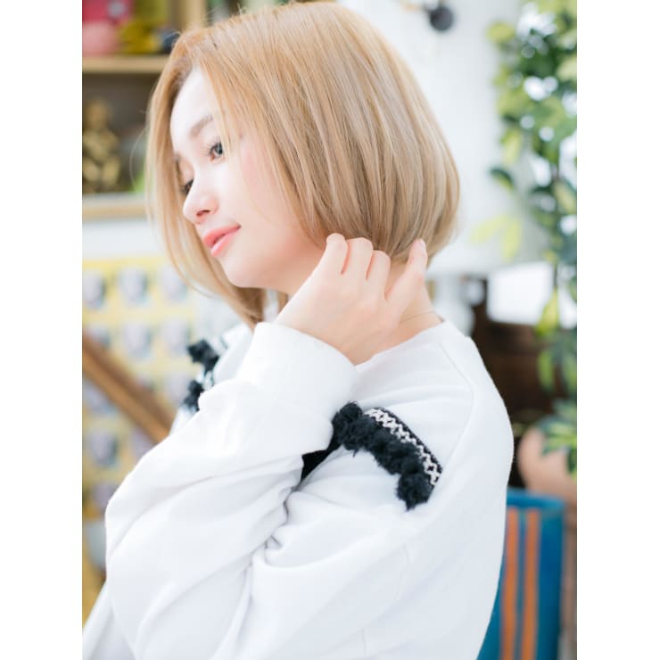 攻め系！ハイトーンカラー☆ワンレン大人ボブ マッシュボブ | COVER