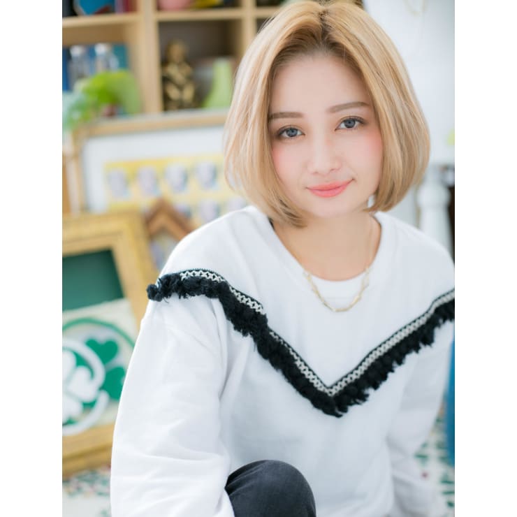 攻め系！ハイトーンカラー☆ワンレン大人ボブ クールボブ | COVER HAIR