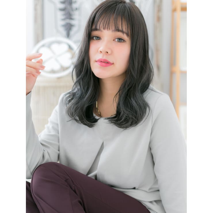 重軽MIX◎黒髪くせ毛風カール ゆる巻きロング | mod's hair