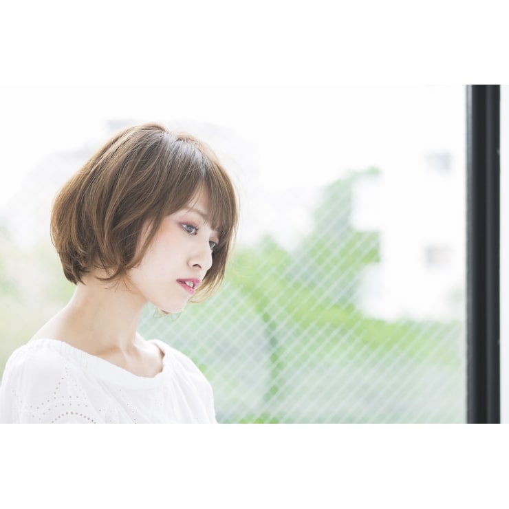 大人可愛い丸みショートボブ ひし形シルエットと厚めバング Fuga Hair フーガヘアー のヘアスタイル 美容院 美容室を予約するなら楽天ビューティ