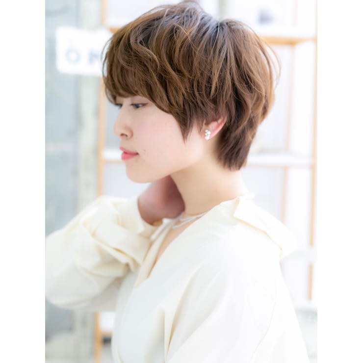 大人かわいい＊くせ毛風小顔マッシュショート エアリーカール | mod's