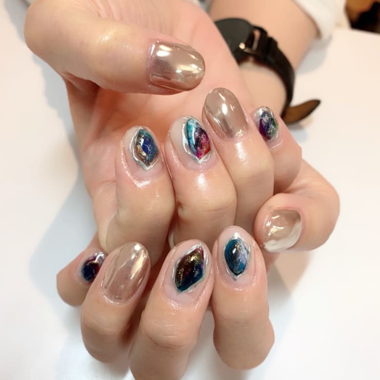 ミラーネイル Mod S Hair 西宮店 モッズヘア のネイルデザイン ネイル まつげサロンを予約するなら楽天ビューティ