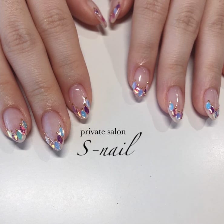 リーフホロネイル 深爪矯正ネイルケア プライベートサロン S Nail 天王寺 フカヅメキョウセイネイルケア プライベートサロン エスネイル テンノウジ のネイルデザイン ネイル まつげサロンを予約するなら楽天ビューティ