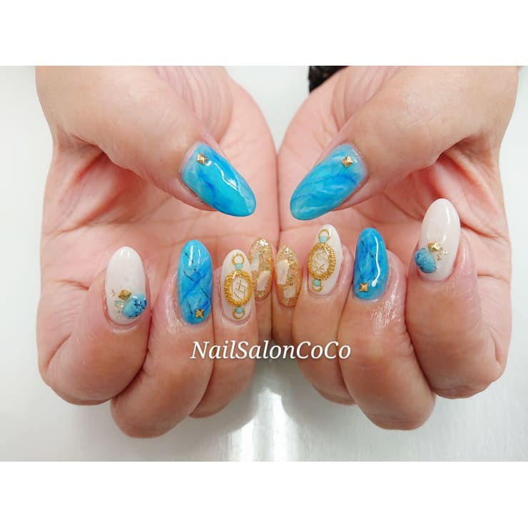 ターコイズネイル Nail Salon Coco ココ のネイルデザイン ネイル まつげサロンを予約するなら楽天ビューティ