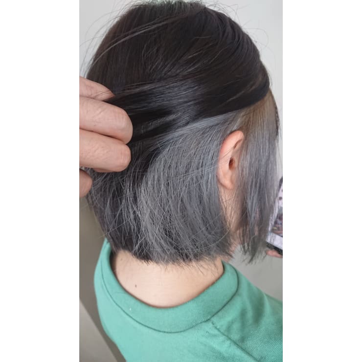 インナーカラー シルバーアッシュ 黒髪 ボブ Brocante Luxbeブロカントラックスビー立川北口店 ブロカントラックスビータチカワキタグチテン のヘアスタイル 美容院 美容室を予約するなら楽天ビューティ