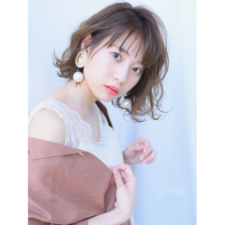 ひし形小顔カットデジタルパーマブランジュダブルバング La Bless なんばスカイオ 髪質改善 ヘッドスパ 美髪 南海難波駅直結 ラブレス のヘアスタイル 美容院 美容室を予約するなら楽天ビューティ