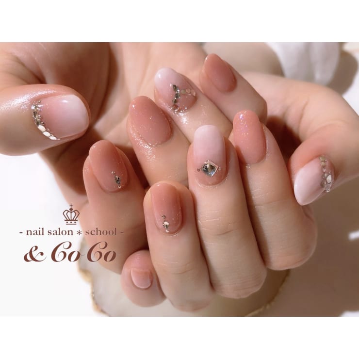 ナチュラルオレンジベージュネイル Nailsalon School Coco ネイルサロンスクールアンドココ のネイルデザイン ネイル まつげサロンを予約するなら楽天ビューティ