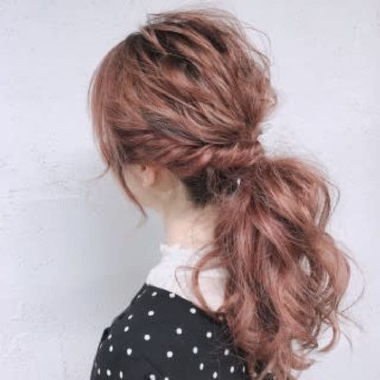 ピンクカラー アレンジ 伸ばしかけ 池袋 7000 Prize 池袋西口店 プライズ のヘアスタイル 美容院 美容室を予約するなら楽天ビューティ