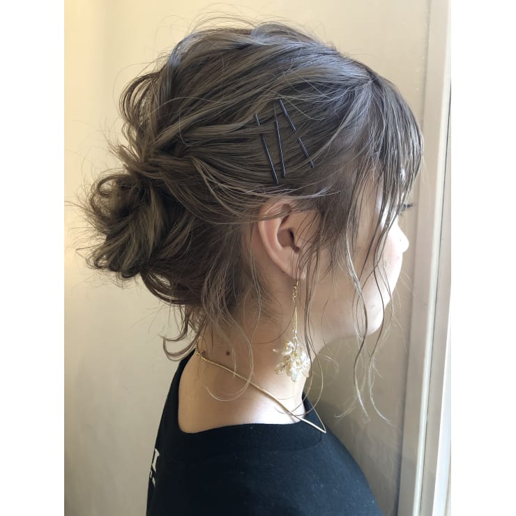 ボブのゆるヘアセット | 福岡 オーガニックカラー miroa
