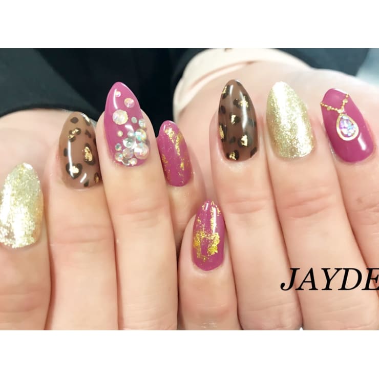 レオパードネイル Jayde ジェイド のネイルデザイン ネイル まつげサロンを予約するなら楽天ビューティ
