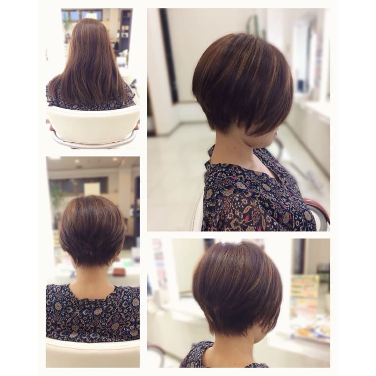 イメチェン ロングからショートボブ Hair Verde ヘアー ヴェルデ のヘアスタイル 美容院 美容室を予約するなら楽天ビューティ