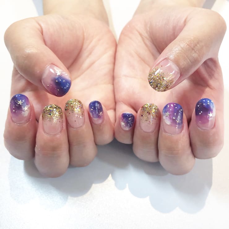 星空グラデアート Mod S Hair 西宮店 モッズヘア のネイルデザイン ネイル まつげサロンを予約するなら楽天ビューティ