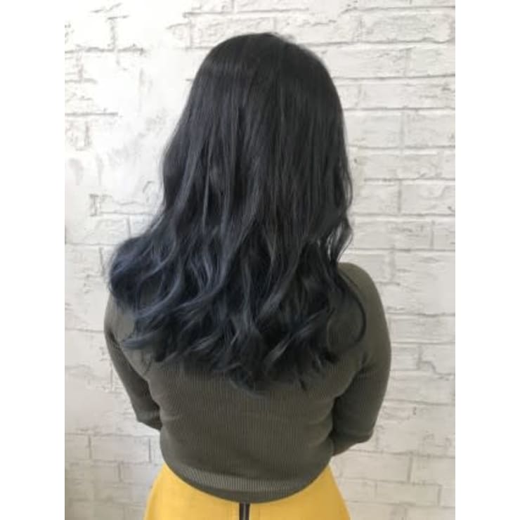 グラデーションネイビーブルーブラック韓国風無造作4050 Prize 池袋西口店 プライズ のヘアスタイル 美容院 美容室を予約するなら楽天ビューティ