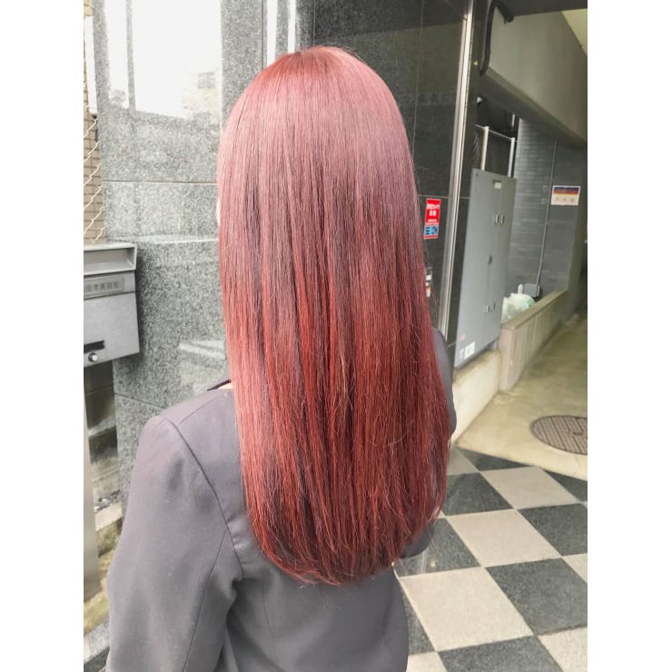 ブリーチなしでも 鮮やかな レッドカラー Hair Make Opsis オプシス のヘアスタイル 美容院 美容室を予約するなら楽天ビューティ