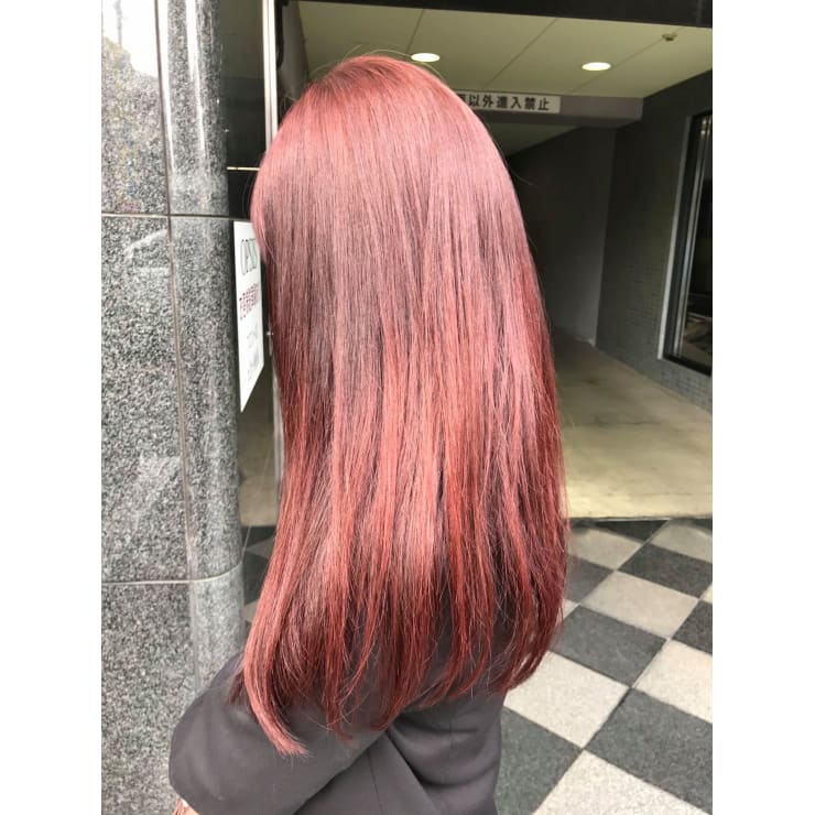 ブリーチなしでも 鮮やかな レッドカラー Hair Make Opsis オプシス のヘアスタイル 美容院 美容室を予約するなら楽天ビューティ