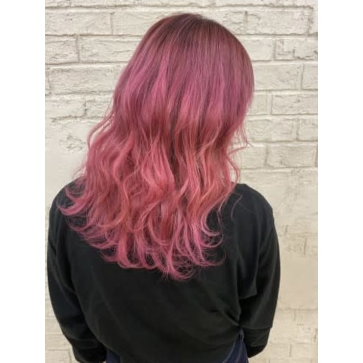 ホットピンクヘアハイトーン派手髪無造作10代20代5055 | prize 池袋