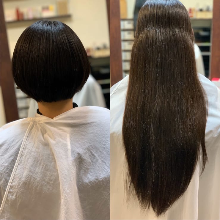 ボブ 超ロングから５０センチカット Polish Custom Hair ポリッシュ ドット カスタムヘア のヘアスタイル 美容院 美容室を予約するなら楽天ビューティ