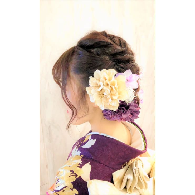 成人式 ゆるふわまとめ髪 Hair Make Opsis オプシス のヘアスタイル 美容院 美容室を予約するなら楽天ビューティ