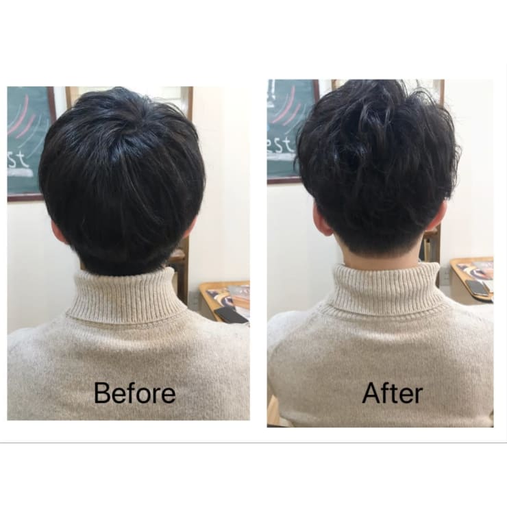 メンズのカット パーマのデザイン Before After Nest ネスト のヘアスタイル 美容院 美容室を予約するなら楽天ビューティ