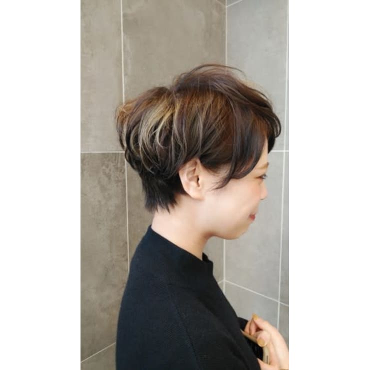 ショート ハイライト ローライト 半個室型美容室 Sourire 荒戸店 ハンコシツガタビヨウシツ スーリール アラトテン のヘアスタイル 美容院 美容室を予約するなら楽天ビューティ