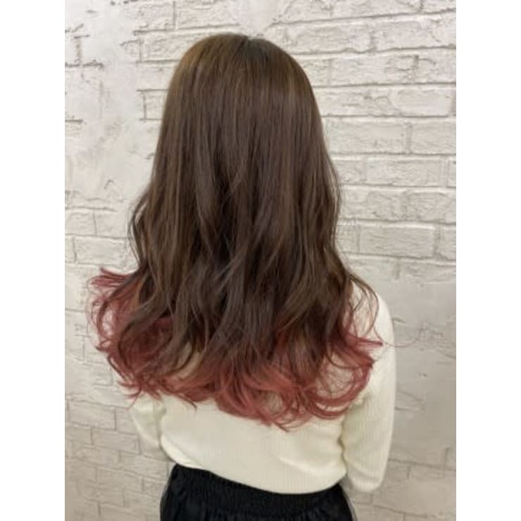 ピンクベージュ裾グラデーションピンクブラウン代4067 Prize 池袋西口店 プライズ のヘアスタイル 美容院 美容室を予約するなら楽天ビューティ