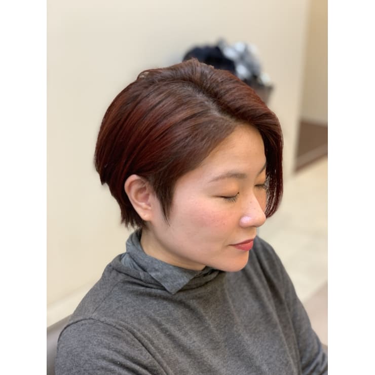 ハンサムショートレッド 長澤まさみ風 Akira三宮店 アキラ のヘアスタイル 美容院 美容室を予約するなら楽天ビューティ