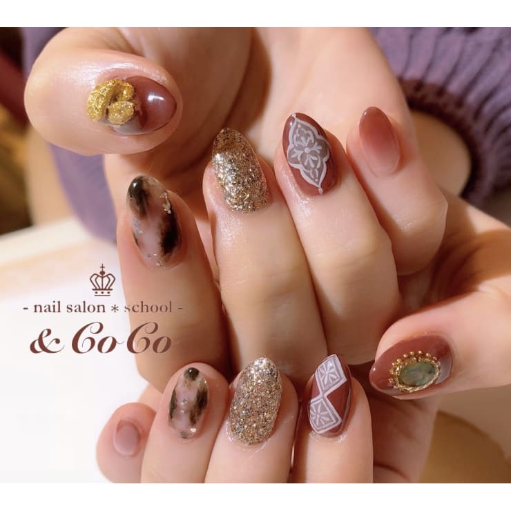大人モロッコネイル Nailsalon School Coco ネイルサロンスクールアンドココ のネイルデザイン ネイル まつげサロンを予約するなら楽天ビューティ
