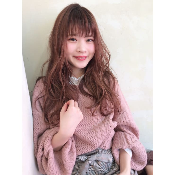 ピンク ふんわりパーマで女子力upヘア Maria By Afloat マリアバイアフロート のヘアスタイル 美容院 美容室を予約するなら楽天ビューティ