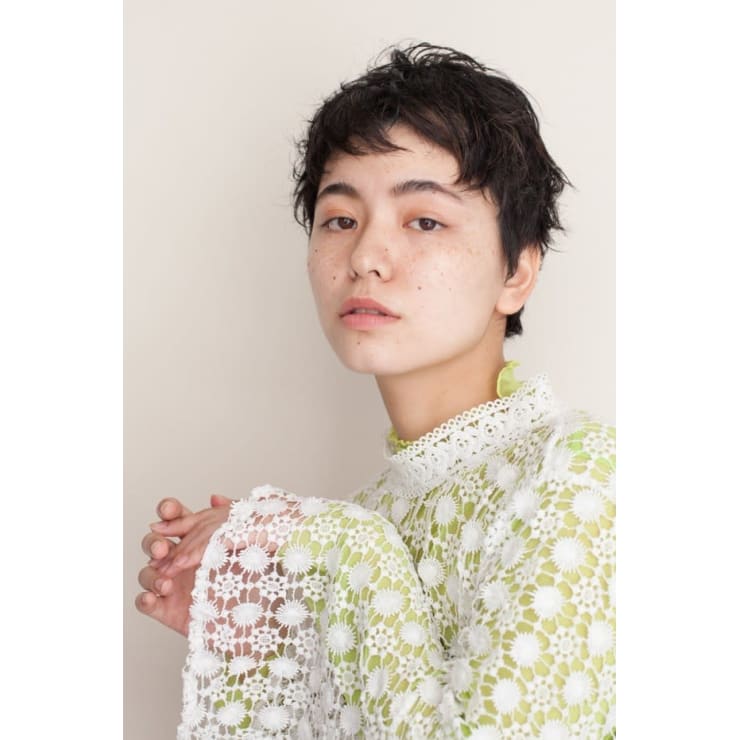 神戸 ベリーショート パーマ 黒髪 Merci メルシー のヘアスタイル 美容院 美容室を予約するなら楽天ビューティ