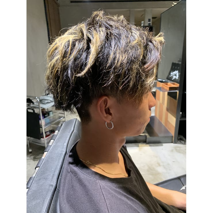 メッシュバング Men S Hair Spice 駅前店 メンズ ヘア スパイス エキマエテン のヘアスタイル 美容院 美容室を予約するなら楽天ビューティ