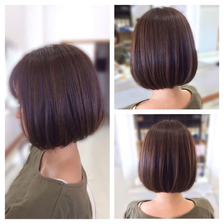 ダークピンク グレージュ 大人ボブ Hair Verde ヘアー ヴェルデ のヘアスタイル 美容院 美容室を予約するなら楽天ビューティ