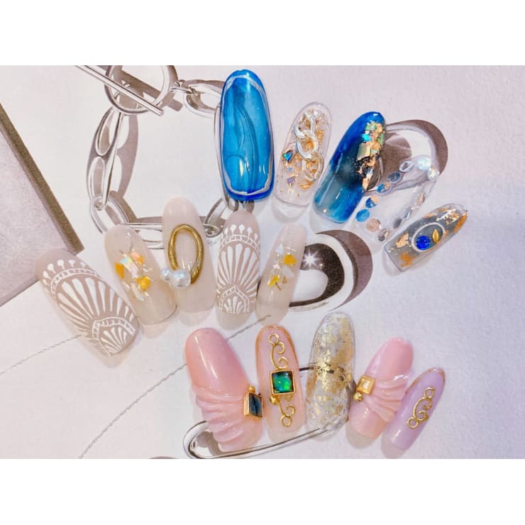 ゴージャスデザイン Bellezzanailschool Salon ベレッツァ のネイルデザイン ネイル まつげサロンを予約するなら楽天ビューティ
