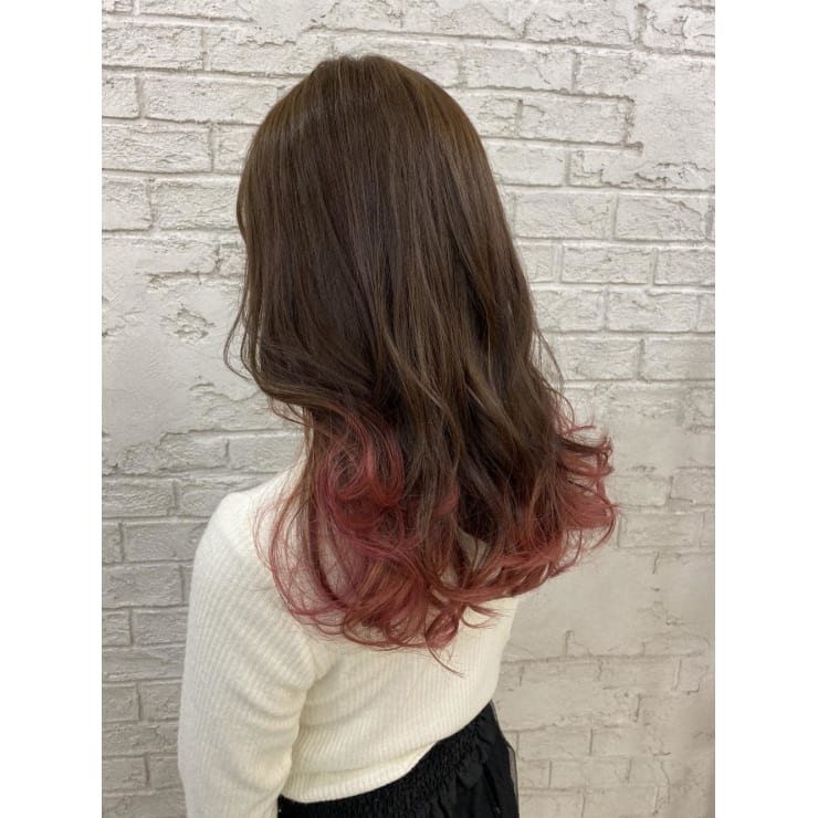 グラデーションカラーピンクベージュピンクブラウン4099 Prize 池袋西口店 プライズ のヘアスタイル 美容院 美容室を予約するなら楽天ビューティ