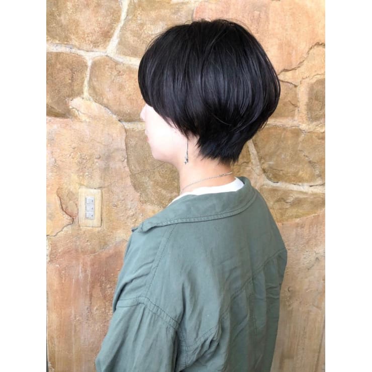 151e 戸塚 毛先ワンカールパーマ 黒髪ショート 151e イチゴーイチ のヘアスタイル 美容院 美容室を予約するなら楽天ビューティ
