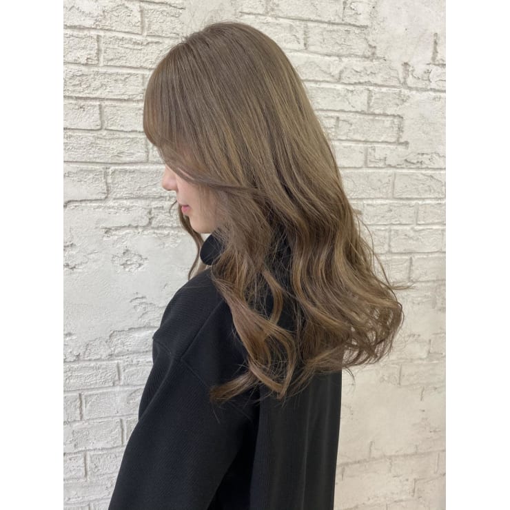 くすみカラーロングヘア伸ばしかけミルクティーベージュ4084 | prize