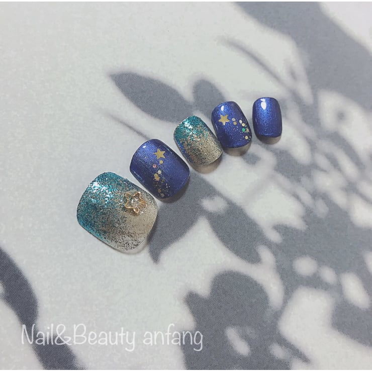 星空ネイル Nail Beauty Anfang ネイルアンドビューティーアンファング のネイルデザイン ネイル まつげサロンを予約するなら楽天ビューティ
