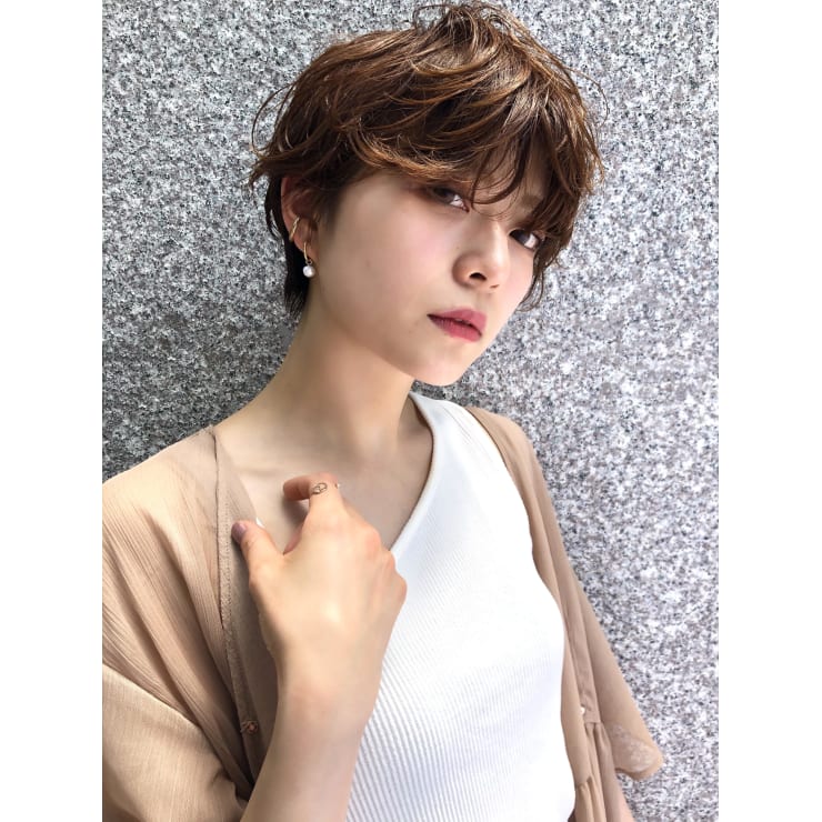 松根ショートボブ 大人かわいいふんわりショートパーマ First Sendai ファースト センダイ のヘアスタイル 美容院 美容室を予約するなら楽天ビューティ