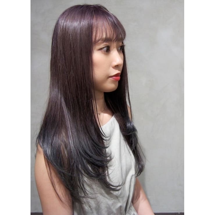 パープルアッシュグラデーション 半個室型美容室 Sourire 春日店 ハンコシツガタビヨウシツ スーリール カスガテン のヘアスタイル 美容院 美容室を予約するなら楽天ビューティ