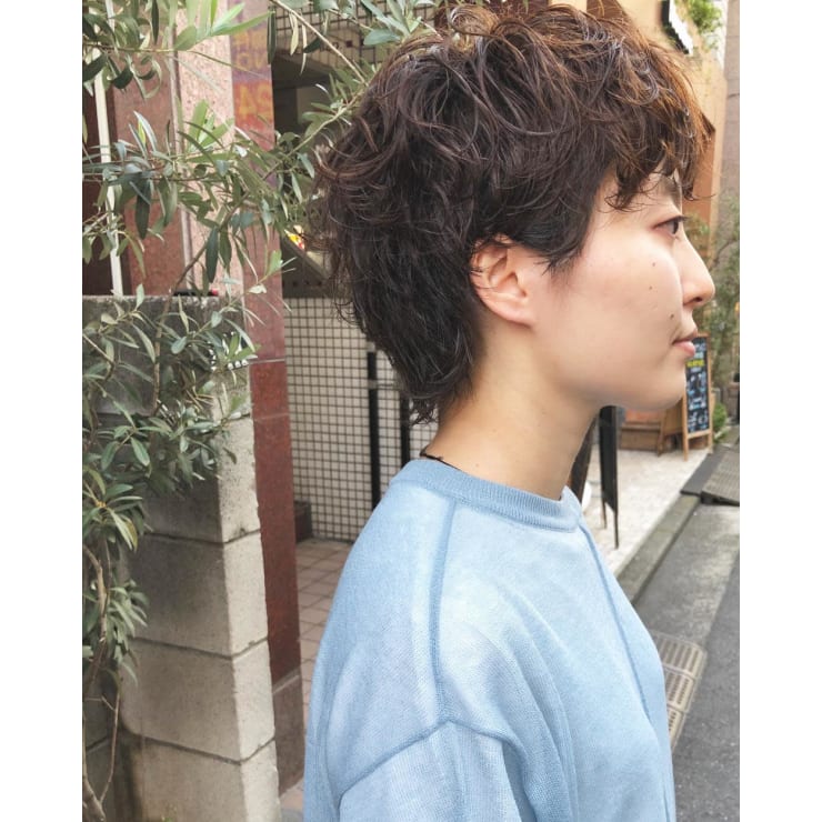 ショートウルフ コスメパーマ Kenje横浜 ケンジヨコハマ のヘアスタイル 美容院 美容室を予約するなら楽天ビューティ
