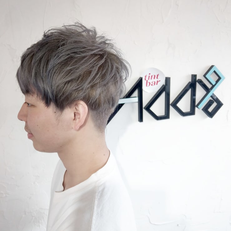 ショートマッシュ ケアブリーチ アッシュグレー Wカラー Add9 アドナインス 伊勢崎店 アドナインスイセサキテン のヘアスタイル 美容院 美容室を予約するなら楽天ビューティ