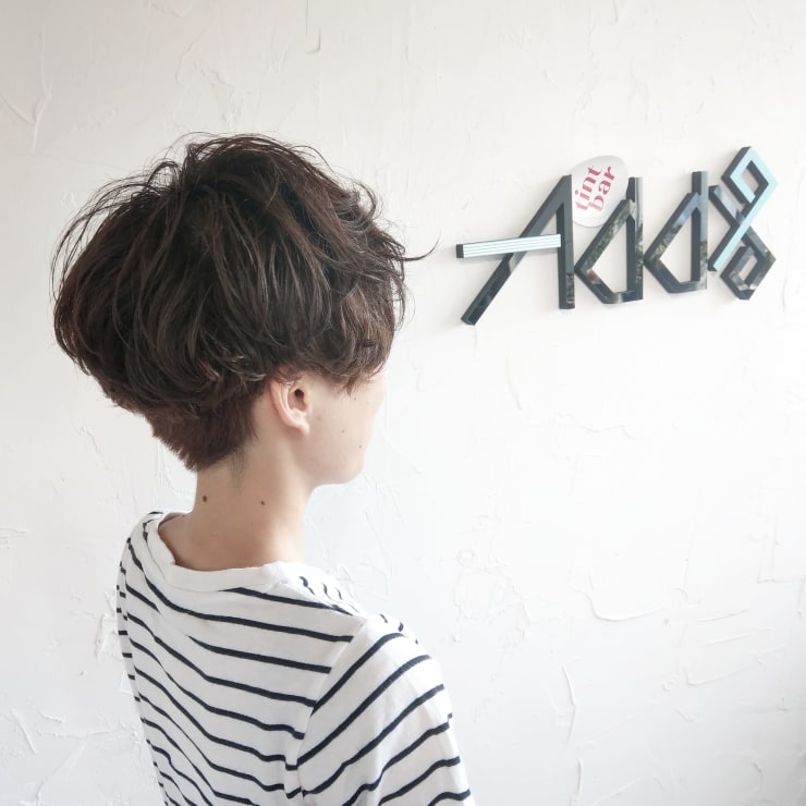 ショートパーマ マッシュパーマ ツーブロックパーマ Add9 アドナインス 伊勢崎店 アドナインスイセサキテン のヘアスタイル 美容院 美容室を予約するなら楽天ビューティ