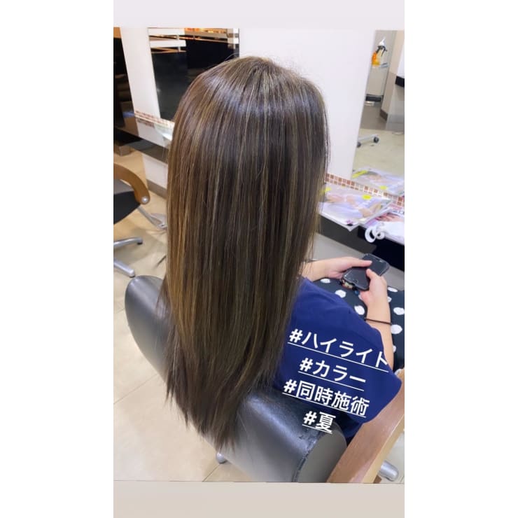 ハイライト カラー 同時施術 Le Jardin 町田店 ルジャルダン のヘアスタイル 美容院 美容室を予約するなら楽天ビューティ
