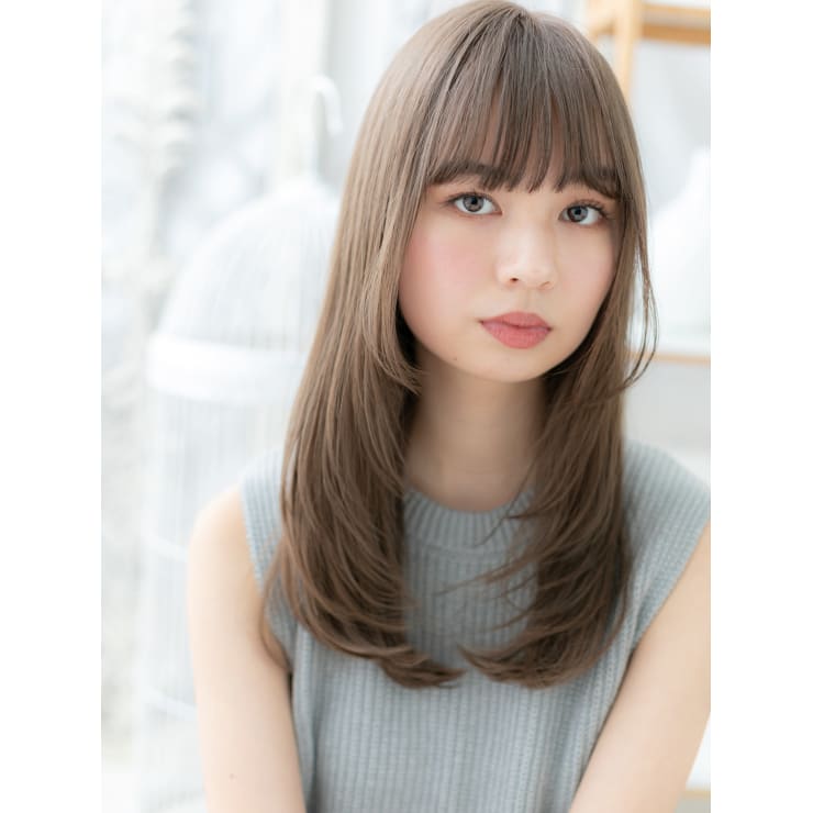 透き通るシアーカラー小顔マーメイドアッシュ レイヤーカット | mod's hair 越谷  髪質改善/ショート/ボブ/インナーカラー/白髪ぼかし/越谷(モッズヘア コシガヤ)のヘアスタイル | 美容院・美容室を予約するなら楽天ビューティ