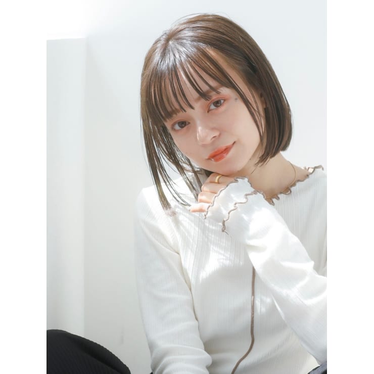 シースルーバング ぱっつんボブ Clan クラン のヘアスタイル 美容院 美容室を予約するなら楽天ビューティ