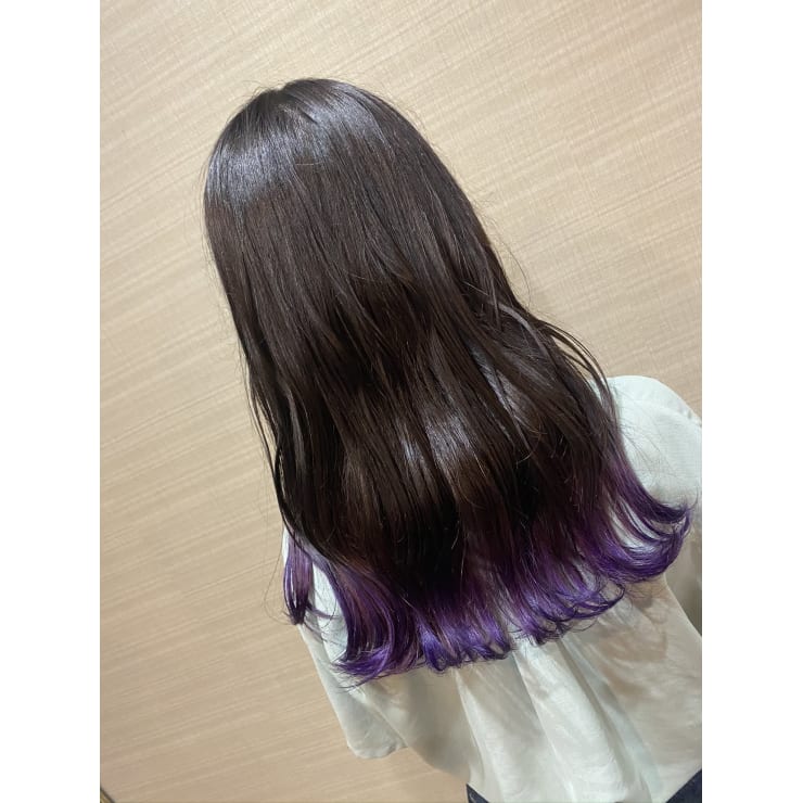 パープルグラデーションカラー Selfish Hair セルフィッシュヘアー のヘアスタイル 美容院 美容室を予約するなら楽天ビューティ