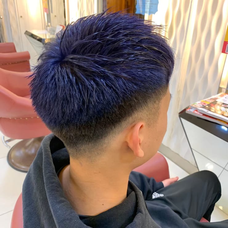 Qualis メンズ ブルー カラーリング Qualis 上板橋店 クオリスカミイタバシテン のヘアスタイル 美容院 美容室を予約するなら楽天ビューティ