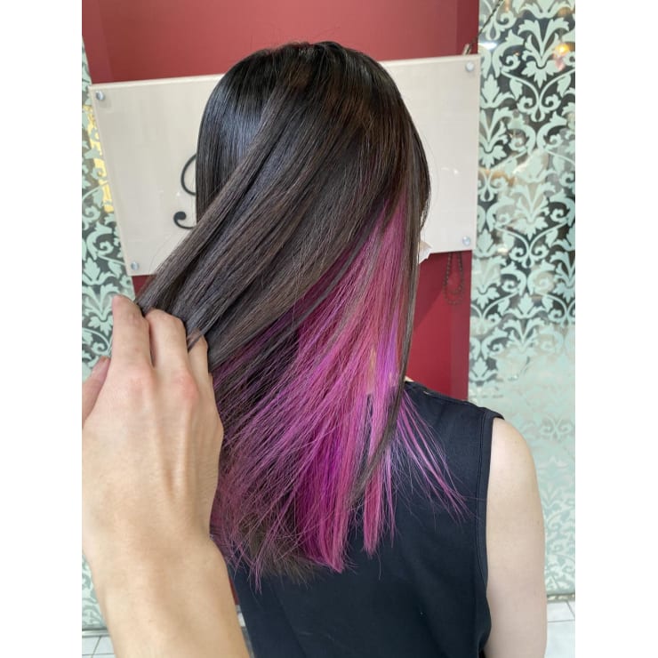 パープルインナーカラー Prize 錦糸町店 プライズ のヘアスタイル 美容院 美容室を予約するなら楽天ビューティ
