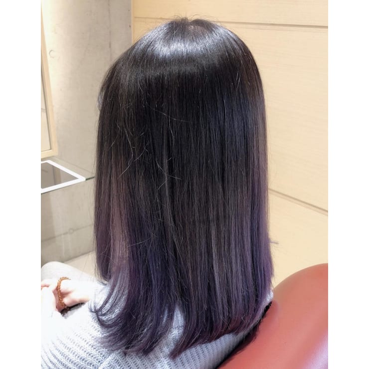 パープルグラデーションカラー Emu International 春日部本店 エムインターナショナル のヘアスタイル 美容院 美容室を予約するなら楽天ビューティ