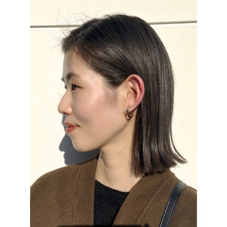 大人の切りっぱなしロブ Beautrium 福岡 ビュートリアム のヘアスタイル 美容院 美容室を予約するなら楽天ビューティ