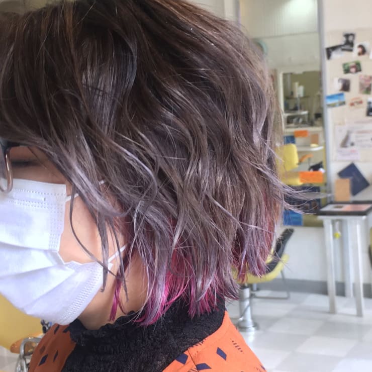 鬼滅の刃 魘夢 風インナーピンクグラデーション ベストヘアー 上本郷店 ベストヘアーカミホンゴウテン のヘアスタイル 美容院 美容室を予約するなら楽天ビューティ